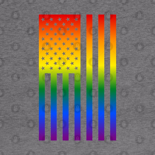 Rainbow American Flag LGBTQ Pride by Rainbow Nation